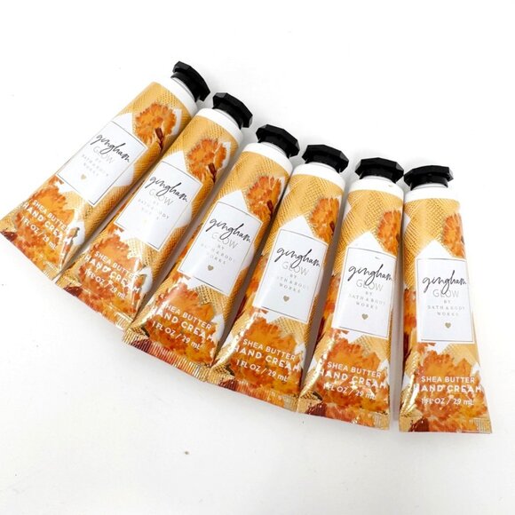 Lot of 6 Bath & Body Works GINGHAM GLOW Shea Butter Hand Cream Travel Size NEW - Picture 1 of 5
